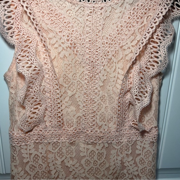 Lulus Blush Pink My Sweetheart Lace Mini Dress Size Small - Picture 5 of 12